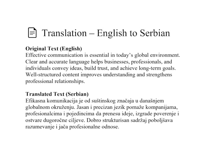 do professional english to balkan translation